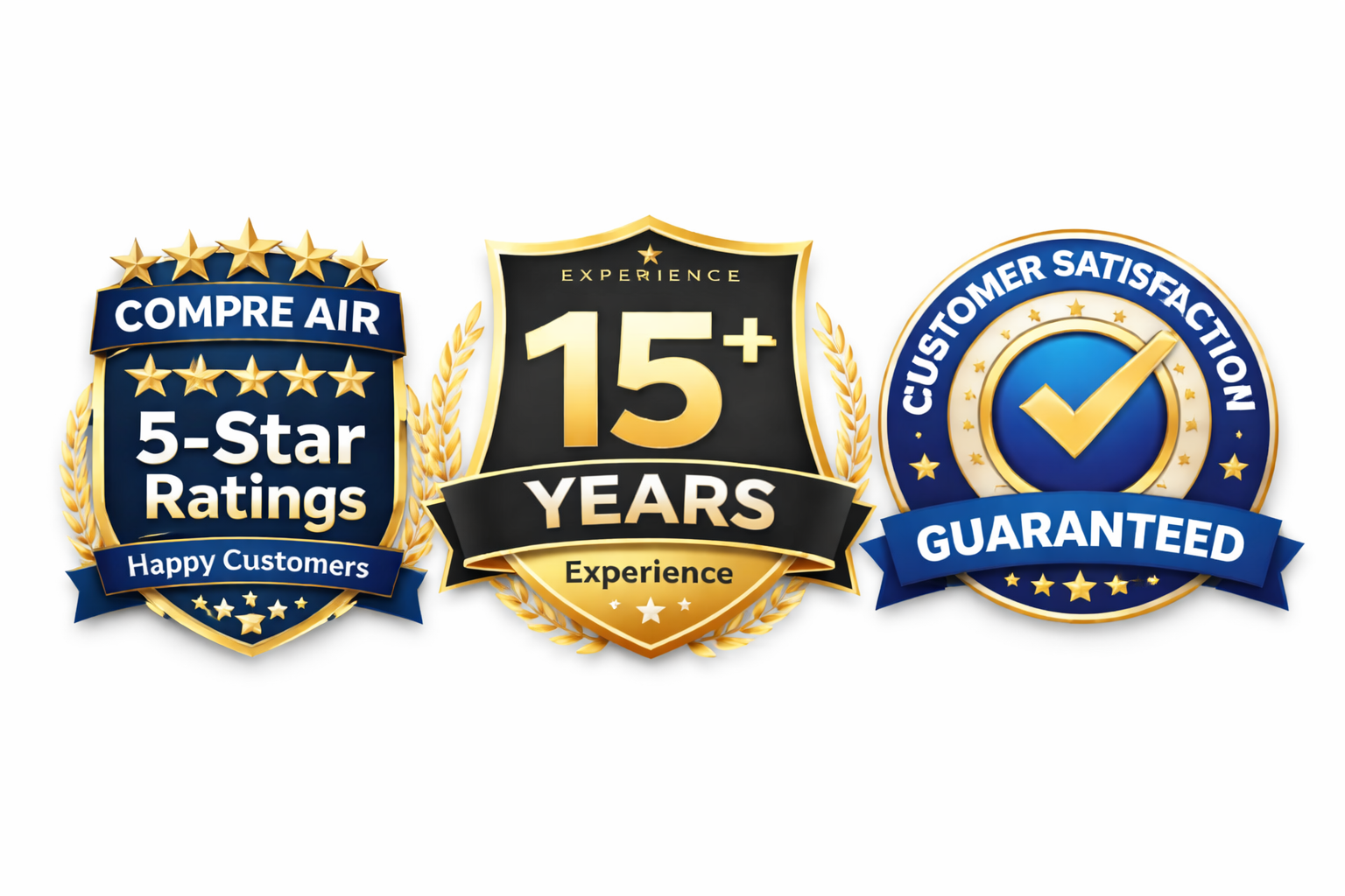 Compre Air 5 star ratings 15 years experience and customer satisfaction guaranteed